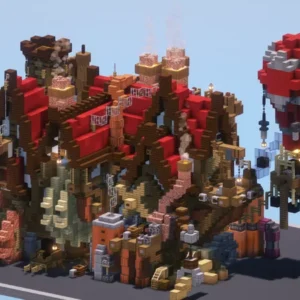 Steampunk Medieval Red House